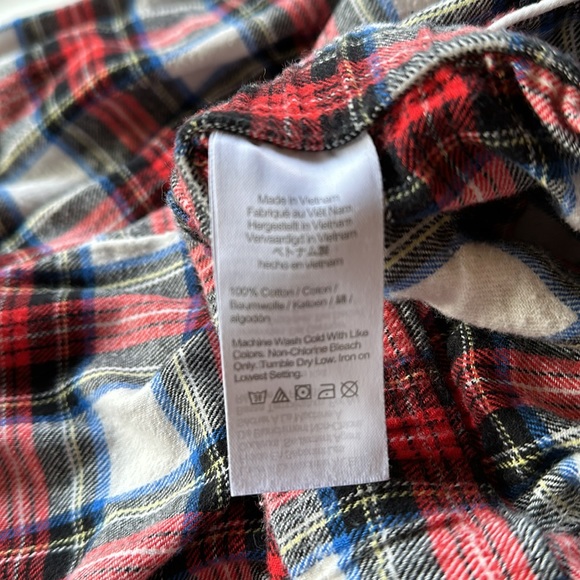 J. CREW | Red & White Plaid Fleece Pajamas Set XL - Picture 5 of 8